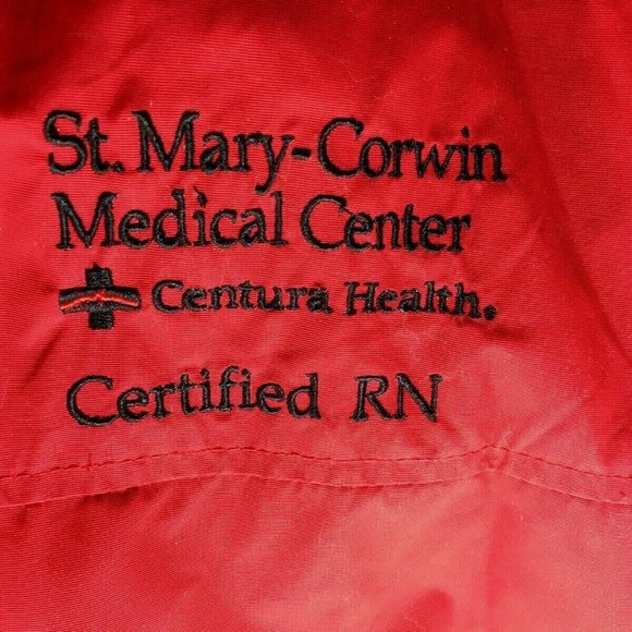 STORMTECH Mens Red Jacket - Personalized Employee Centura Health RN - Size Large - Picture 6 of 8